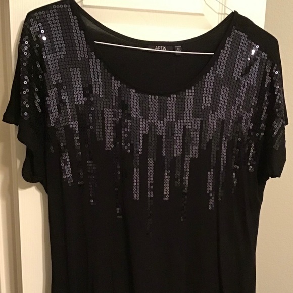 Apt. 9 Tops - Apt 9 Sequined Tee 0X (Fits 16-18)